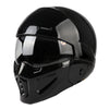 Full Face Motorcycle Helmet With Detachable Front Cover Multiple Ventilation Holes DOT Approved Motorbike Crash Helmet For ATVs Street Bikes Mountain Bikes glossy black S