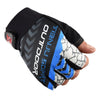 1 Pair Nylon Half  Finger  Gloves For Men Women Mountain Bike Fishing Fitness Yoga Non-slip Gloves rose red