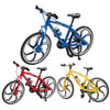 1:8 Simulation Mountain Bike Flat Head Alloy Sliding Steering Bicycle Model Ornaments For Collection Home Decoration blue