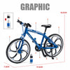 1:8 Simulation Mountain Bike Flat Head Alloy Sliding Steering Bicycle Model Ornaments For Collection Home Decoration blue