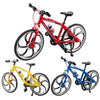 1:8 Simulation Mountain Bike Flat Head Alloy Sliding Steering Bicycle Model Ornaments For Collection Home Decoration blue
