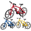 1:8 Simulation Mountain Bike Flat Head Alloy Sliding Steering Bicycle Model Ornaments For Collection Home Decoration blue
