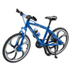 1:8 Simulation Mountain Bike Flat Head Alloy Sliding Steering Bicycle Model Ornaments For Collection Home Decoration blue