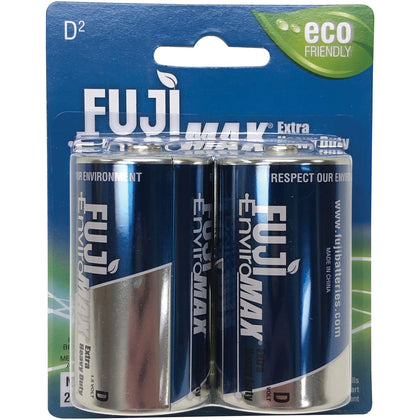 FUJI ENVIROMAX 3100BP2 EnviroMax D Extra Heavy-Duty Batteries, 2 pk