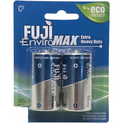 FUJI ENVIROMAX 3200BP2 EnviroMax C Extra Heavy-Duty Batteries, 2 pk
