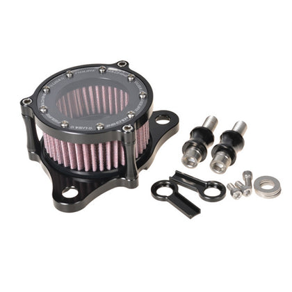 Aluminum Alloy Air Cleaner Intake Filter System Kit for  Sportster XL883 1200 Black