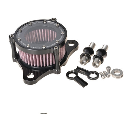 Aluminum Alloy Air Cleaner Intake Filter System Kit for  Sportster XL883 1200 Black