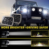 For Jeep Wrangler 500 W 30000LM 7 inch LED Headlights 5X7/7X6 Led Beam Headlamp Led Headlight Angel eyes (three eyes eight beads) with halo