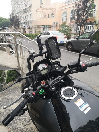 Motorcycle Mobile Phone Bracket GPS Navigation Holder for KAWASAKI Versys650 15-19 black
