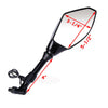 Motorcycle Double LED Turn Lights Side Mirrors Turn Signal Indicator Rearview Mirror  Snake pattern_Pointed double lamp