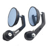 Round 7/8" Handlebar Motocycle Rearview Mirrors Moto End Motor Alloy Side Mirrors Motorcycle Accessories black