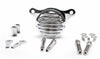Ribbed Air Cleaner Kit 4 inch Intake Filter  silver