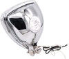 Motorcycle Headlight  Amber Triangle Chrome Headlight Lamp for Chopper Bobber plating