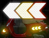 12PCS Big Car Night Warning Reflective Sticker Scratch Modified Electric Motorcycle Body Sticker  yellow