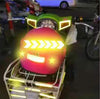 12PCS Big Car Night Warning Reflective Sticker Scratch Modified Electric Motorcycle Body Sticker  yellow