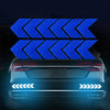 12PCS Big Car Night Warning Reflective Sticker Scratch Modified Electric Motorcycle Body Sticker  blue