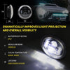 7 INCH 140W LED Headlights Round Halo Angle Eye For Jeep Wrangler JK TJ LJ 97-17 C0018