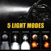 Motorcycle Led Drl Halo Headlight Aluminum Alloy 5.75-inch Motorcycle Headlight As shown