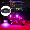High Brightness Multifunction Car  Led  Rock  Lights Kit Multi-color Chassis Atmosphere Light Music Rhythm Light For Atv Rzr Utv Suv 6 in 1