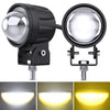 Motorcycle Spotlight Highlight External Lens Work Light Electric Vehicle Modified Led Headlight Bulb Yellow and white_single