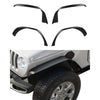 US GARVEE 4 PCS Flat Front & Rear Fender Flares Fits for 2018-2024 Jeep Wrangler JL & JLU Unlimited