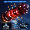 Car Tire Inflator Smart Full Wireless Air Compressor with Led Light Black