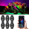 RGB LED Rock Lights Kits Multicolor Exterior Waterproof Underglow Neon Light Kits for Atv Utv Suv off Road Auto 1 to 4