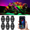 RGB LED Rock Lights Kits Multicolor Exterior Waterproof Underglow Neon Light Kits for Atv Utv Suv off Road Auto 1 to 4