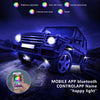 RGB LED Rock Lights Kits Multicolor Exterior Waterproof Underglow Neon Light Kits for Atv Utv Suv off Road Auto 1 to 4