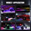 RGB LED Rock Lights Kits Multicolor Exterior Waterproof Underglow Neon Light Kits for Atv Utv Suv off Road Auto 1 to 4