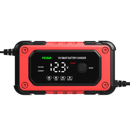 Car Battery Charger 12V 6-Amp Fully Automatic Smart Battery Charger Screen Display Trickle Charger Maintainer AU Plug