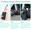 150PSI Tire Inflator Air Compressor LCD Display Cordless Easy Operation Portable Air Pump Black