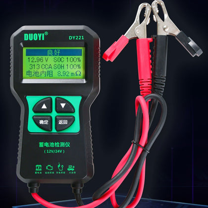 Dy221 Automotive Car Battery Tester 0-500a 12v 24v Internal Resistance Tester Battery Analyzer Diagnostic Tool