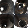 Car Exhaust Muffler Stainless Steel Exhaust Tip Flat Drum Single Pipe Inlet Outlet Exhaust Muffler Pipes Straight-Through Performance Muffler Auto Parts XH-EP051-SL silver
