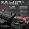 20A Car Battery Charger 12V 24V Automatic Smart Charger Automatic Motorcycle Truck Battery Charger Short Circuit Protection Portable Battery Maintainer US plug