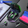 N35 Wireless Earbuds Noise Canceling Mic In Ear Gaming Headset With LED Power Display Charging Case For Phones Laptop black