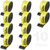 VEVOR Winch Straps, 4" x 40', 6000 lbs Load Capacity, 18000 lbs Break Strength, Truck Straps with Flat Hook, Flatbed Tie Downs Cargo Control for Trailers, Farms, Rescues, Tree Saver, Yellow (10 Pack)