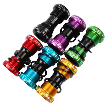 Mountain Bike Colorful Bottom Bracket Axle Integrated Hollow BB Bicycle Threaded Screw-in Center Axle  purple