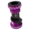 Mountain Bike Colorful Bottom Bracket Axle Integrated Hollow BB Bicycle Threaded Screw-in Center Axle  purple