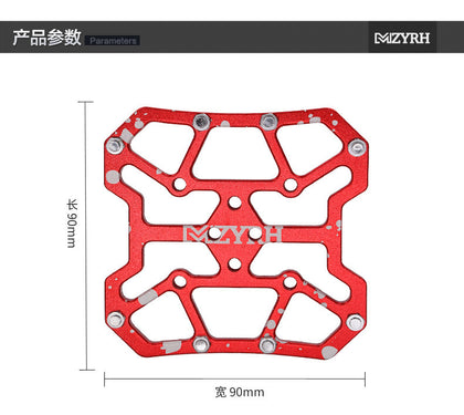 Pair of Aluminum Alloy MTB Mountain Bike Bicycle Pedal Platform Adapters for SPD for KEO Bicycle Parts Lightweight black_One size