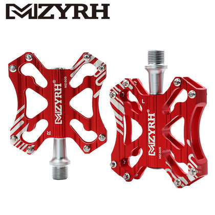 MZYRH Bicycle Aluminium Alloy Pedals Mountain Bike Bearing Super Light Pedals Cycling Parts red_Special size