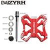 MZYRH Bicycle Aluminium Alloy Pedals Mountain Bike Bearing Super Light Pedals Cycling Parts red_Special size