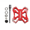 MZYRH Bicycle Aluminium Alloy Pedals Mountain Bike Bearing Super Light Pedals Cycling Parts red_Special size