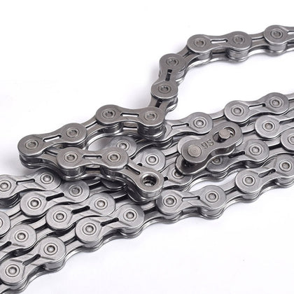 Bicycle chain Hollow Bike Chains 9 10 11 speed Ultralight MTB Mountain Road Bike variable 10X10L27/30 speed 11-speed hollow chain (gold)