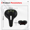 Mountain Bike Cushion with Light Thicken Widen Seat Comfortable Bike Seat Little blue_270*200mm