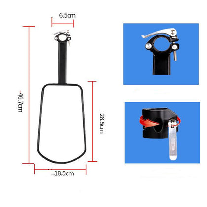 Mountain Bike Shelf Package Hard Cover Tool Bag with Rain Cover and Light Bike Bag Black - with red light_Lighted