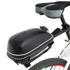 Mountain Bike Shelf Package Hard Cover Tool Bag with Rain Cover and Light Bike Bag Black - with blue light_Lighted