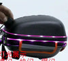 Mountain Bike Shelf Package Hard Cover Tool Bag with Rain Cover and Light Bike Bag Black - with blue light_Lighted