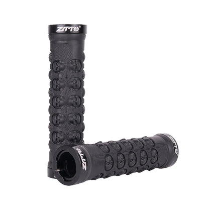 Bicycle Handlebar Covers Fixed Gear Bike Anti-Skid Aluminum Alloy Rubber Bike Handlebar Cover Mountain Road Riding Grips Bike Parts black