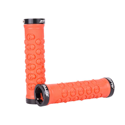 Bicycle Handlebar Covers Fixed Gear Bike Anti-Skid Aluminum Alloy Rubber Bike Handlebar Cover Mountain Road Riding Grips Bike Parts red